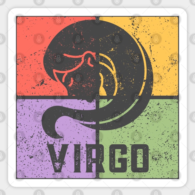 Virgo Zodiac Art - Maiden Icon Design Magnet by TuncGK